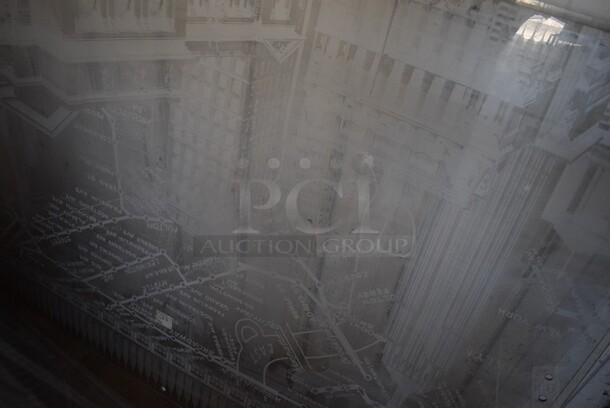 4 White and Clear Poly Pictures w/ Skyline and Subway Map Designs. 72x0.25x51. 4 Times Your Bid! - Image 4 of 4
