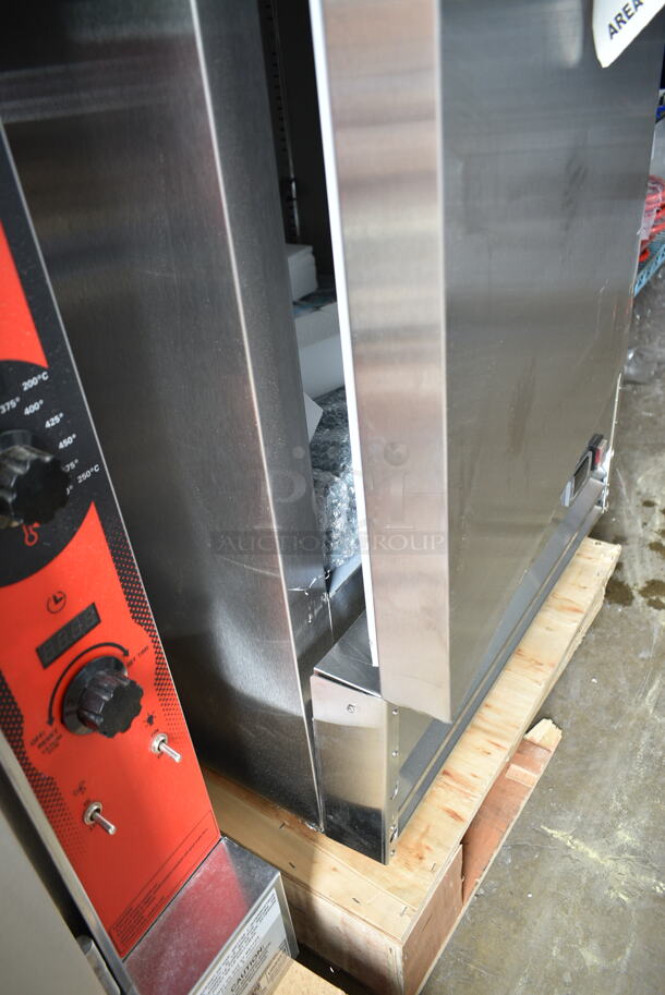 BRAND NEW SCRATCH AND DENT! KoolMore RIF-1D-SS12C Stainless Steel Commercial Single Door Reach In Freezer w/ Poly Coated Racks. Door Needs To Be Fixed; Won't Shut. 115 Volts, 1 Phase. Tested and Working! - Image 7 of 7