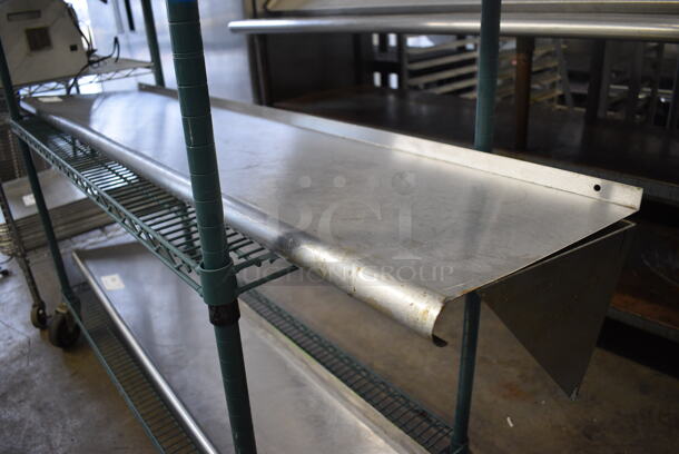 Stainless Steel Shelf w/ 1 Wall Mount Bracket. 60x14x10 - Image 1 of 3