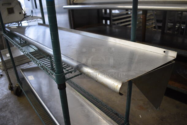 Stainless Steel Shelf w/ 1 Wall Mount Bracket. 60x14x10