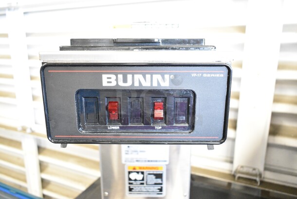 2021 Bunn VP17-2 Stainless Steel Commercial 2 Burner Coffee Machine w/ Poly Brew Basket. 120 Volts, 1 Phase.  - Image 5 of 7