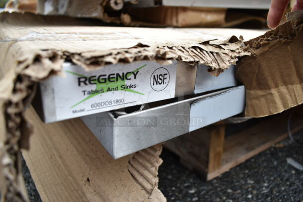 BRAND NEW SCRATCH AND DENT! Regency 600DOS1860 Stainless Steel Double Deck Overshelf - 18" x 60" x 32" - Image 3 of 3