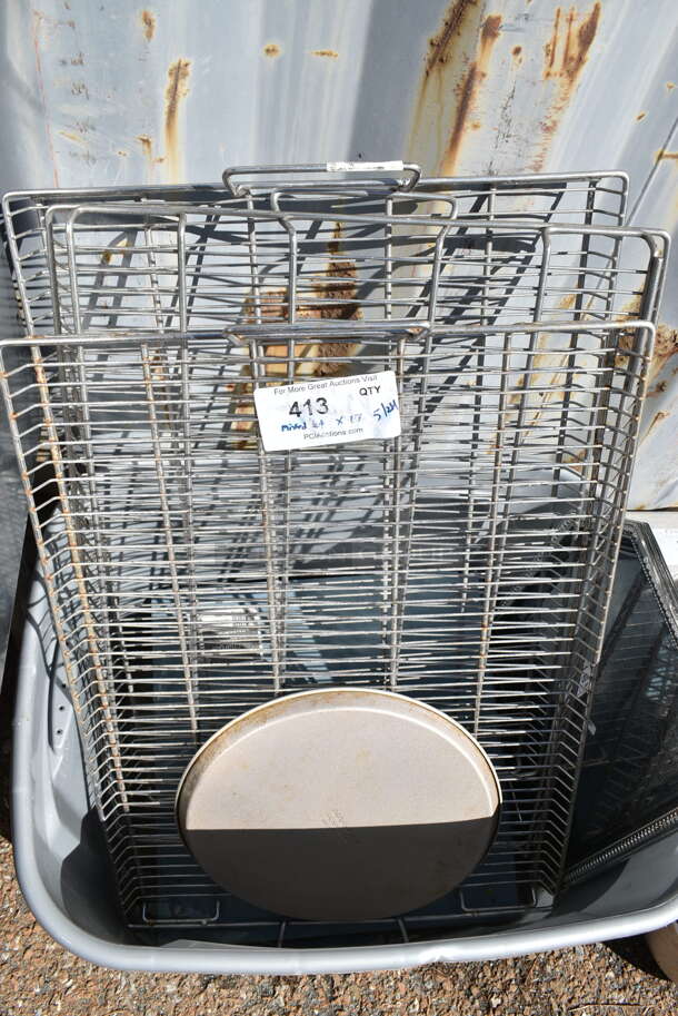 ALL ONE MONEY! Lot of Metal Racks in Poly Bin - Image 2 of 4