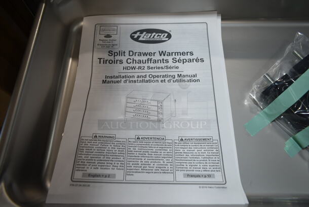 BRAND NEW SCRATCH AND DENT! Hatco HDW-1R2 Stainless Steel Freestanding Split Two Drawer Warmer. 120 Volts, 1 Phase. Tested and Working! - Image 7 of 9