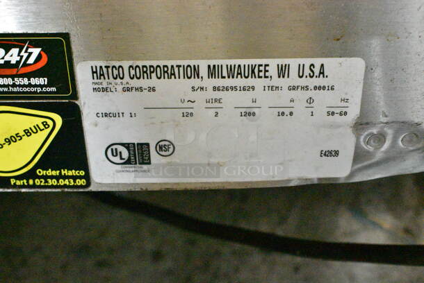 Hatco GRFHS-26 Stainless Steel Commercial Countertop Fry Dumping Station. 120 Volts, 1 Phase. Tested and Working! - Image 2 of 6