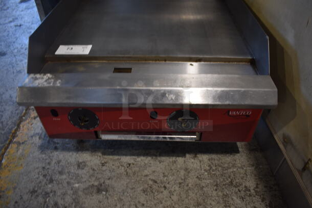 LIKE NEW! 2021 Avantco 177CAG24TG Stainless Steel Commercial Countertop Natural Gas Powered Flat Top Griddle. 35,000 BTU. - Image 3 of 7