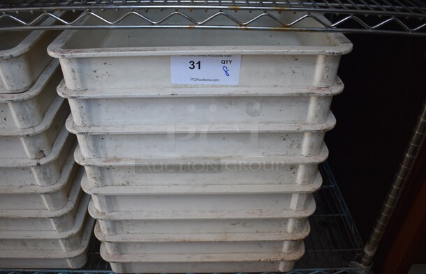 8 Poly White Dough Bins. 18x26x3. 8 Times Your Bid!