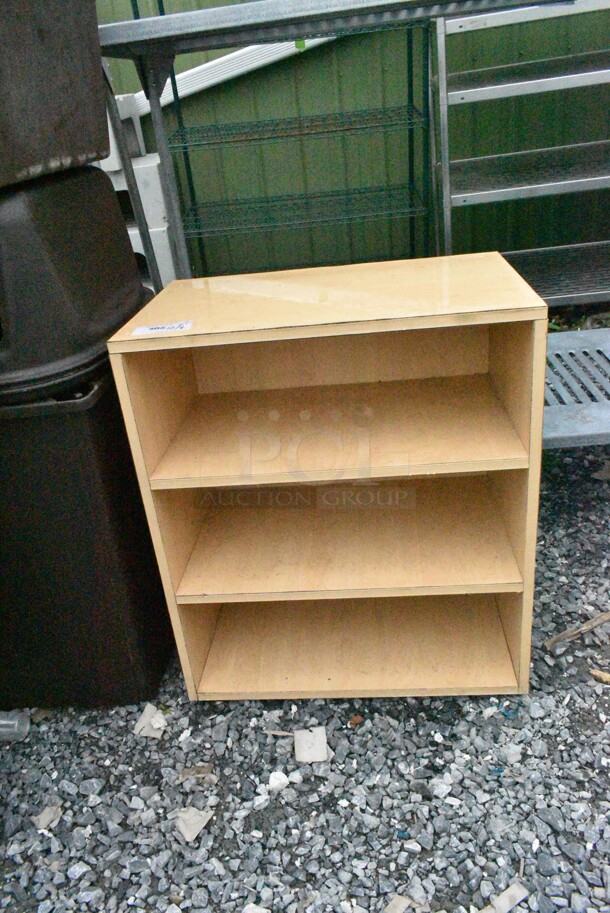 Wood Pattern Shelving Unit - Image 1 of 4
