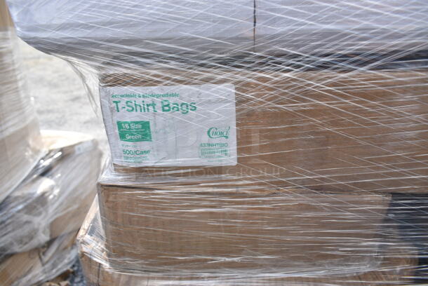 PALLET LOT of 31 BRAND NEW Boxes Including 95HT1R Dart 95HT1R 9 1/2" x 9" x 3" White Foam Square Take Out Container with Hinged Lid - 200/Case, 626NSL Solo 626NSL Prima PET Plastic Cold Cup Strawless Lid - 1000/Case, 433TRAYT0608 EcoChoice 8" x 6" Molded Fiber / Pulp Rectangular Tray - 500/Case, 451204C Polar Tech Thermo Chill Insulated Shipping Box with Foam Container 8" x 6" x 4 1/4" - 12/Case, 50012W Choice 12 oz. White Poly Paper Hot Cup - 1000/Case, 500MFT Lavex White M-Fold (Multifold) Towel - 4000/Case, 394365XL Noble Products Powder-Free Disposable Clear Vinyl Gloves for Foodservice - Extra Large - 1000/Case, 2 Box 182RRF14 Choice 10" x 14" Plastic Food Bag On A Roll - 1000/Case, 347WG2P5 Visions 5 oz. Heavy Weight Clear 2-Piece Plastic Wine Goblet - 360/Case, 3 Box 500CC07 Choice 7 oz. Clear PET Plastic Cold Cup - 1000/Case, 4 Box 395TO961 EcoChoice 9" x 6" x 3" Compostable Sugarcane / Bagasse 1 Compartment Take-Out Container - 200/Case, 5001RT800B Lavex 8" White Hardwound Paper Towel, 800 Feet / Roll - 6/Case. 31 Times Your Bid!  - Image 11 of 12