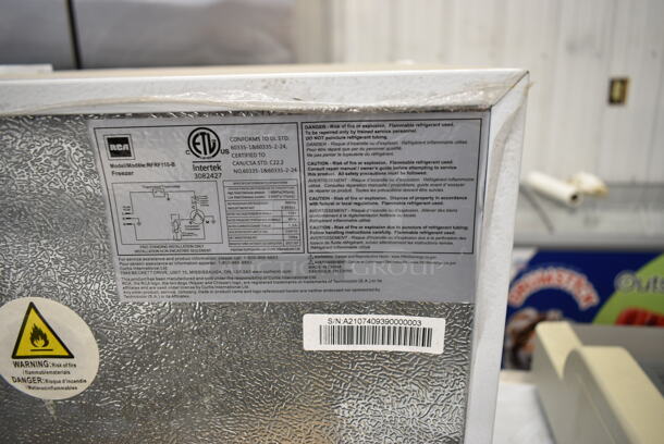 BRAND NEW SCRATCH AND DENT! RCA RFRF110-B Vertical Upright Mini Freezer, 1.1 cu. ft, White. 115 Volts, 1 Phase. Tested and Working! - Image 6 of 6