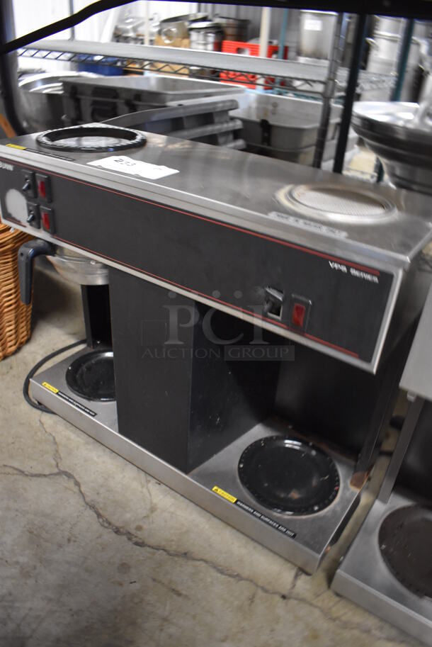 Bunn VPS Stainless Steel Commercial Countertop 3 Burner Coffee Machine w/ Metal Brew Basket. 120 Volts, 1 Phase. 23x8x19 - Image 3 of 5