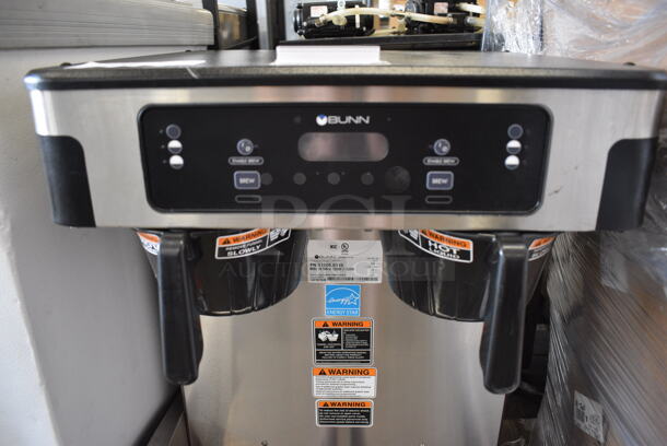 	2019 Bunn Model ICB TWIN SH Stainless Steel Commercial Countertop Double Coffee Machine w/ Hot Water Dispenser. 120/208 Volts, 1 Phase. 20x21x33
 - Image 2 of 5