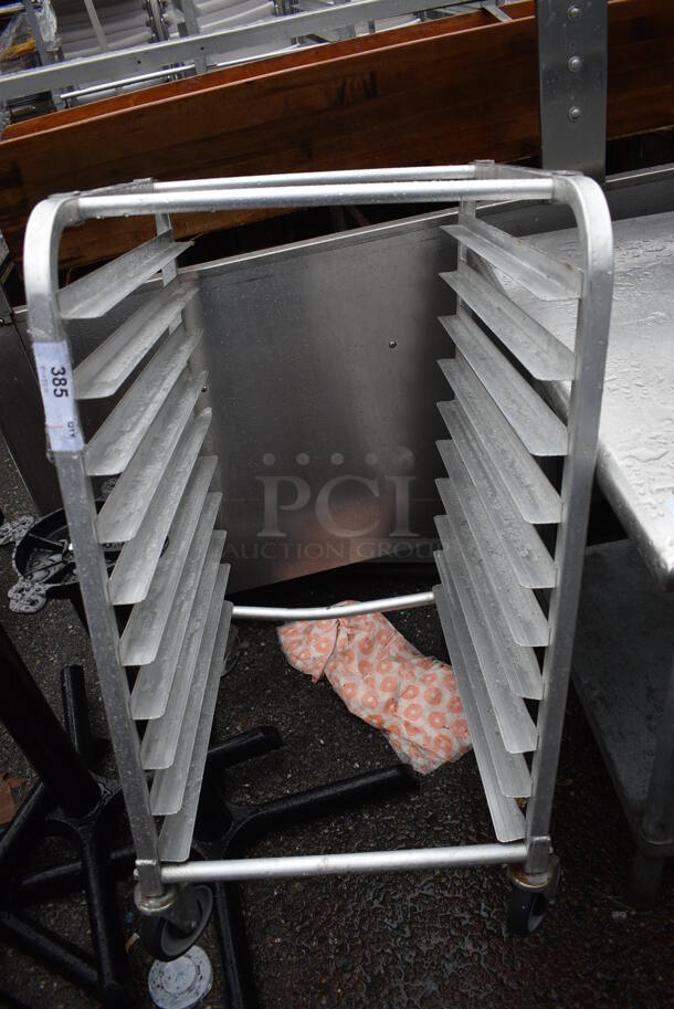 Metal Commercial Pan Transport Rack on Commercial Casters. 20.5x26x37