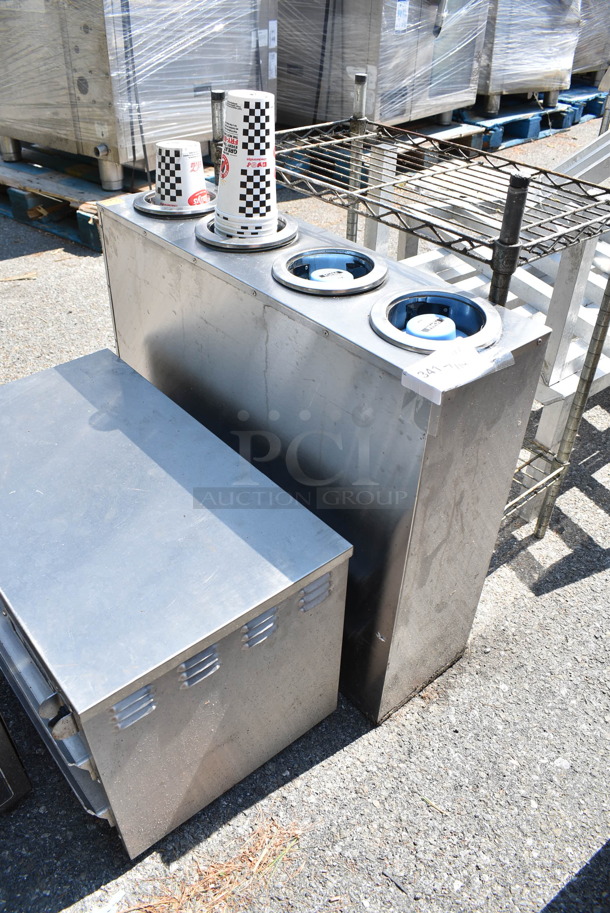 Stainless Steel 4 Well Cup Dispenser.  - Image 2 of 4