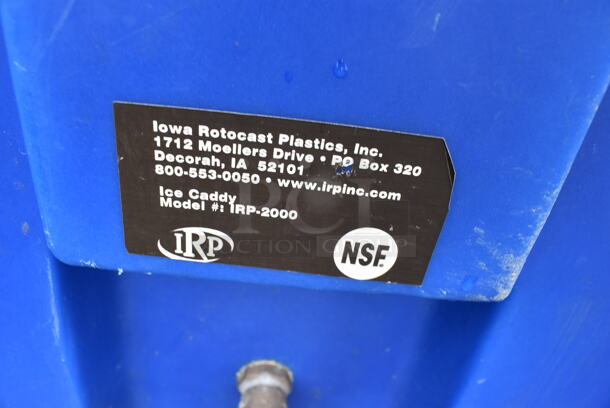 Iowa Rotocast IRP-2000 Blue Poly Portable Ice Bin on Casters. 27x37x38 - Image 4 of 7