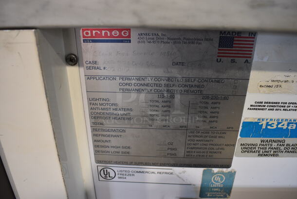 Arneg Metal Commercial Deli Display Case Merchandiser. 115 Volts, 1 Phase. 128x45.5x52. Tested and Working! - Image 7 of 8