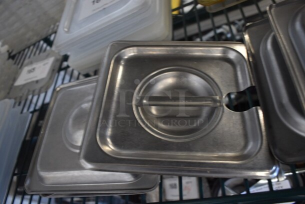 4 Stainless Steel 1/6 Size Drop In Bin Lids. 4 Times Your Bid! - Image 1 of 2