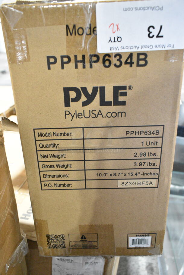 2 IN ORIGINAL BOX! Pyle 6.5” Bluetooth Portable PA Speaker with Rechargeable Battery PPHP634B. 2 Times Your Bid!   - Image 3 of 4
