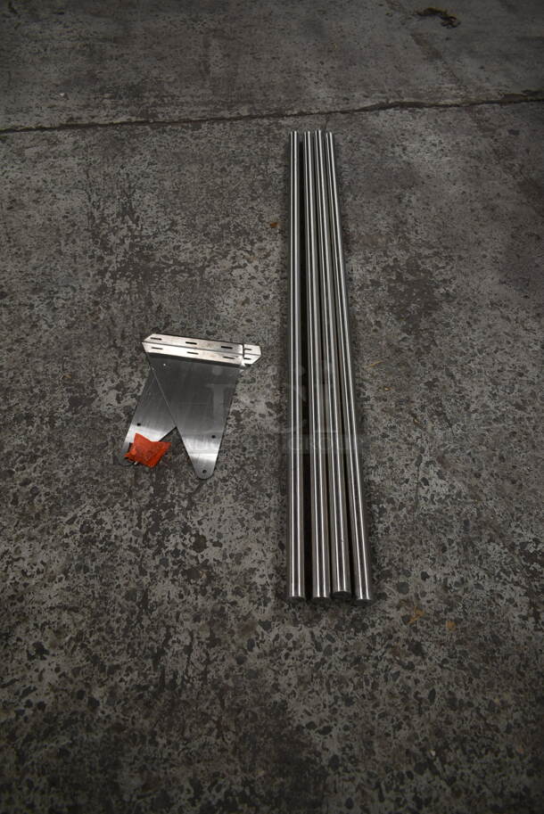 ALL ONE MONEY! Lot of 4 Poles and 2 Brackets. - Image 1 of 3