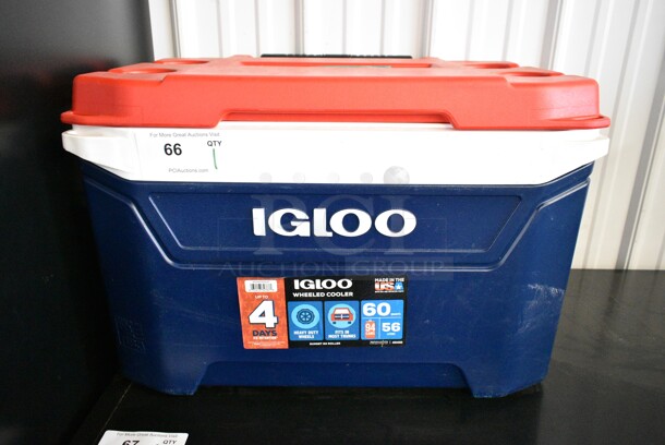 Igloo Wheeled 60 Quart Cooler.  - Image 1 of 6