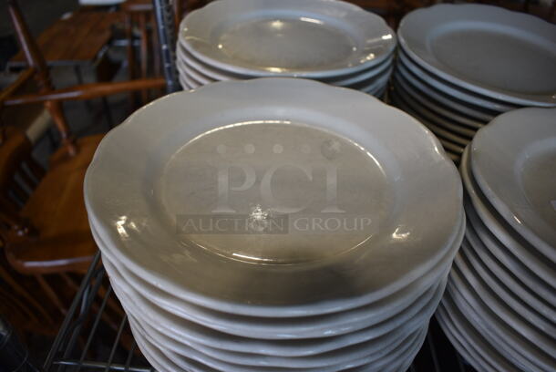 48 White Ceramic Plates. 9.5x9.5x1. 48 Times Your Bid! - Image 2 of 4