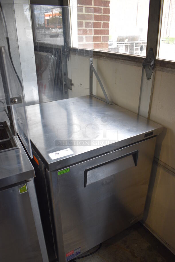 Turbo Air Model MUF-28-N-711S Stainless Steel Commercial Single Door Under Counter Freezer w/ Poly Clear Sneeze Guard. 115 Volts, 1 Phase. 27.5x30x63. Tested and Working! - Image 3 of 6
