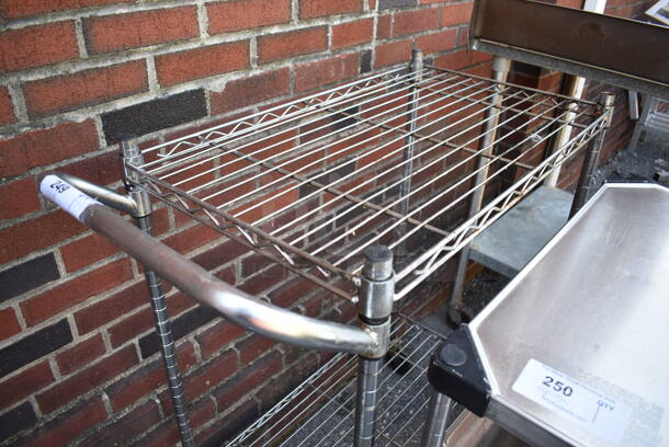 Chrome Finish 2 Tier Cart on Commercial Casters. 18x35x40 - Image 3 of 4