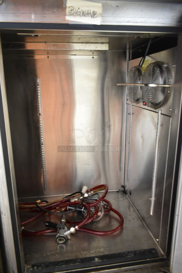 Glastender BB84-R1-BS(LRR) Metal Commercial 3 Door Back Bar Cooler. 115 Volts, 1 Phase. Tested and Working! - Image 9 of 11