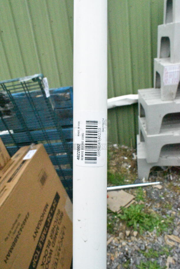 4 BRAND NEW SCRATCH AND DENT! Items Including 450MM, Carlisle 4022002 Sparta 60" White Tapered / Threaded Fiberglass Broom / Squeegee Handle, Regency 460ECPC74 74" NSF Chrome Mobile Shelving Post, Metro, Regency 460EGP86 86" NSF Green Epoxy Post, Regency 460ECPC74 74" NSF Chrome Mobile Shelving Post. May Be Missing Pieces. 4 Times Your Bid!  - Image 4 of 9