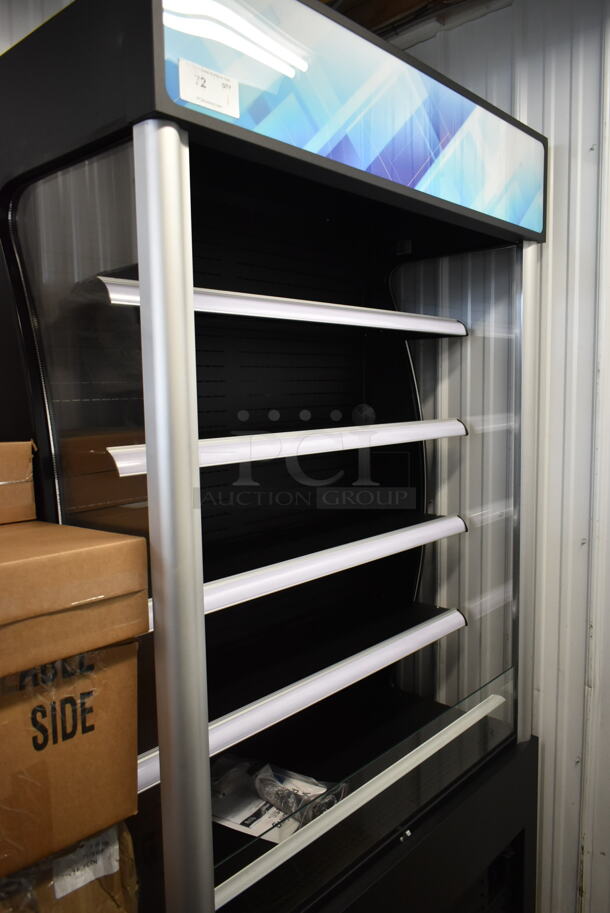 BRAND NEW SCRATCH AND DENT! Avantco 189BVAC46HC 46" Black Refrigerated Air Curtain Merchandiser Open Grab N Go. Tested and Powers On But Does Not Get Cold - Image 3 of 8