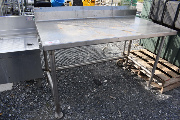 Stainless Steel Table w/ Back Splash. 55x30x40 - Image 3 of 3