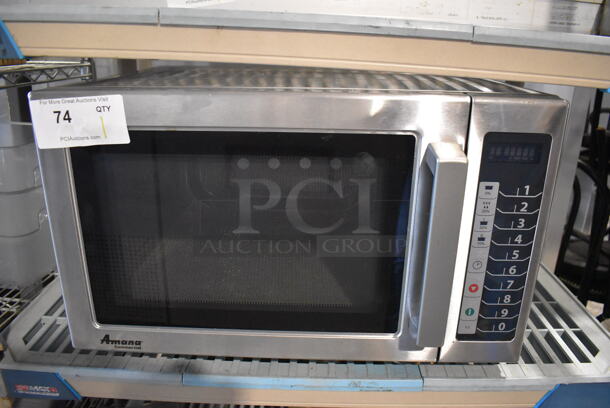 Amana Stainless Steel Commercial Countertop Microwave Oven. 115 Volts, 1 Phase. - Image 1 of 7