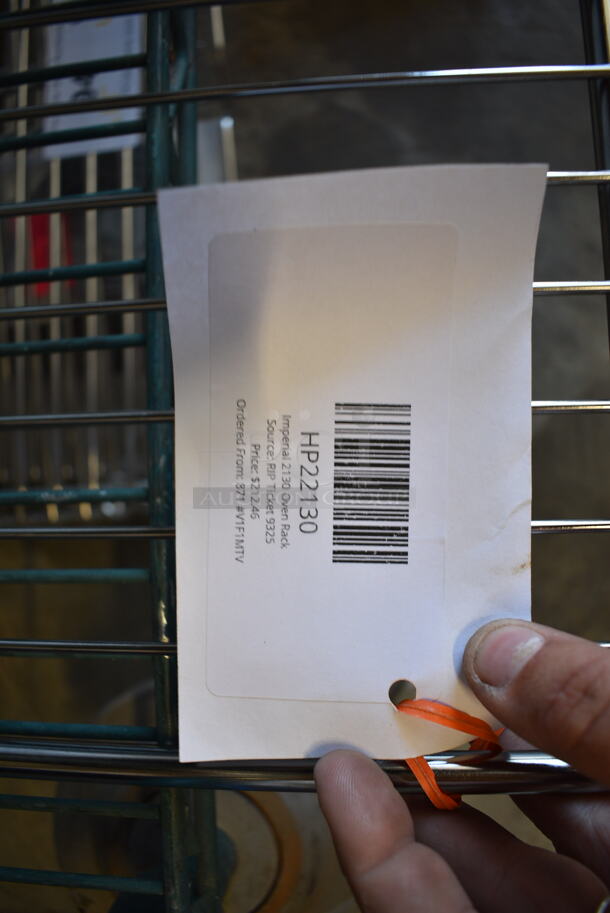 BRAND NEW SCRATCH AND DENT! Lot of Shelves; HP908784 True Refrigeration 908784 Large Floor Rack 18 In X 27-1/2 In, 185403900D02 Beverage-Air 403-900D-02 Epoxy Coated Wire Shelf 23 1/4" x 24 3/8", HP22130 Imperial 2130 Oven Rack - Image 4 of 5