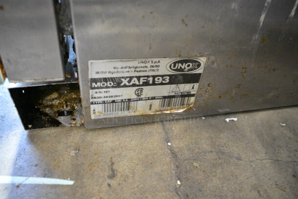 Cadco Unox XAF193 Stainless Steel Commercial Countertop Electric Powered Convection Oven. 230/400 Volts.  - Image 6 of 6
