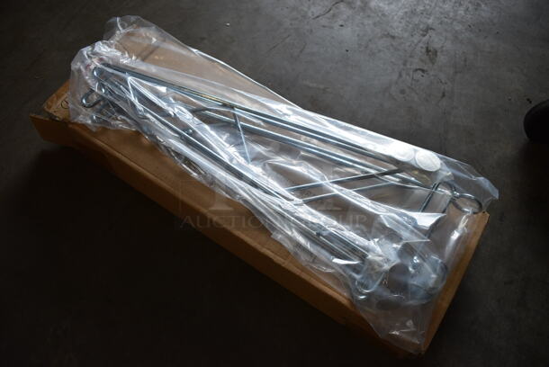 ALL ONE MONEY! Lot of 6 BRAND NEW IN BOX! Focus Chrome Finish Double Post Mount Bracket. 21x3x8 - Image 2 of 3