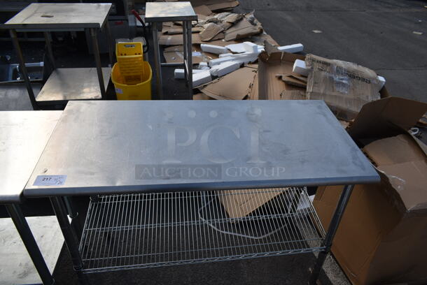 Stainless Steel Table w/ Wire Under Shelf. - Image 2 of 3
