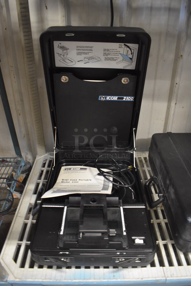 Eyecom 2100 Portable Microfishe Reader in Hard Case. 13x18.5x5.5 - Image 1 of 6