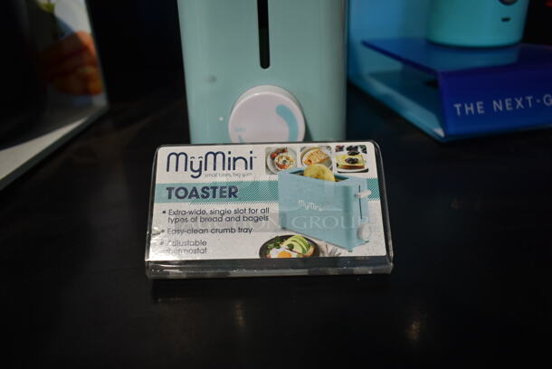 MyMini Metal Countertop Light Blue Single Slot Toaster. Store Display Unit. - Image 2 of 5