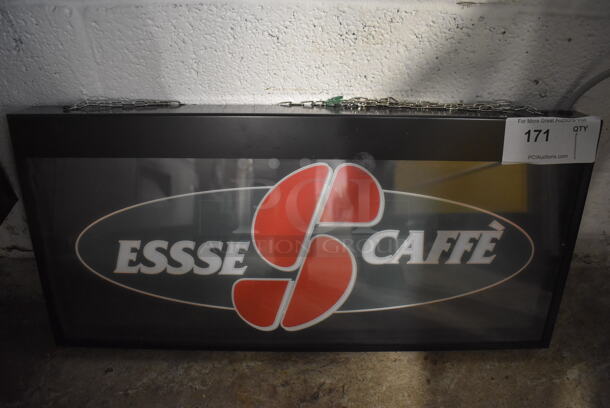 Essse Caffe Light Up Sign. 24x11.5x2.5. Tested and Does Not Power on