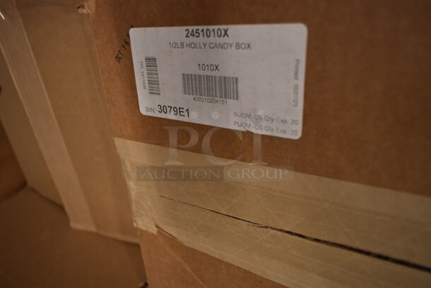 PALLET LOT of 45 BRAND NEW Boxes Including Assorted Candy Boxes , 245100BL, T-1220LB, 069W, 1252X, 130P, P020L, 245GT4, 245WT6, P001, P000, 2451010X, P021-2L, 8130WB Egg Box, 2454110, 2451411/2 1/2 lb, 212L 2 lb Lid, 112 2 lb, 245212, 1190W Small Tote, 210L 1/2 lb Lid, T-1520LB, 111 1/4 lb. 45 Times Your Bid! - Image 9 of 12