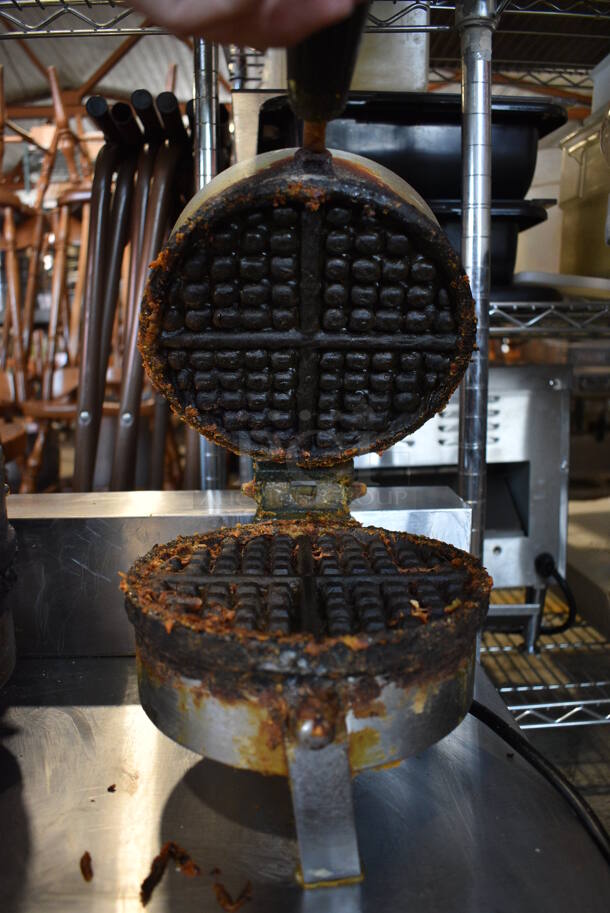 Carnival King 382WSM22 Stainless Steel Commercial Countertop 2 Head Waffle Cone Maker. 20x17x12. Tested and Working! - Image 3 of 7