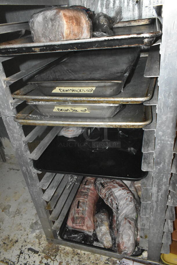 Metal Commercial 3 Section Pan Rack. (dish room) - Image 3 of 7