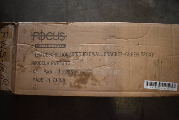 ALL ONE MONEY! Lot of 2 BRAND NEW IN BOX! Focus Green Double Wall Bracket. 19.5x3x7.5 - Image 3 of 3