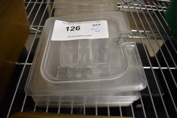 ALL ONE MONEY! Lot of 6 Clear Poly 1/6 Size Drop In Bin Lids! - Image 1 of 2