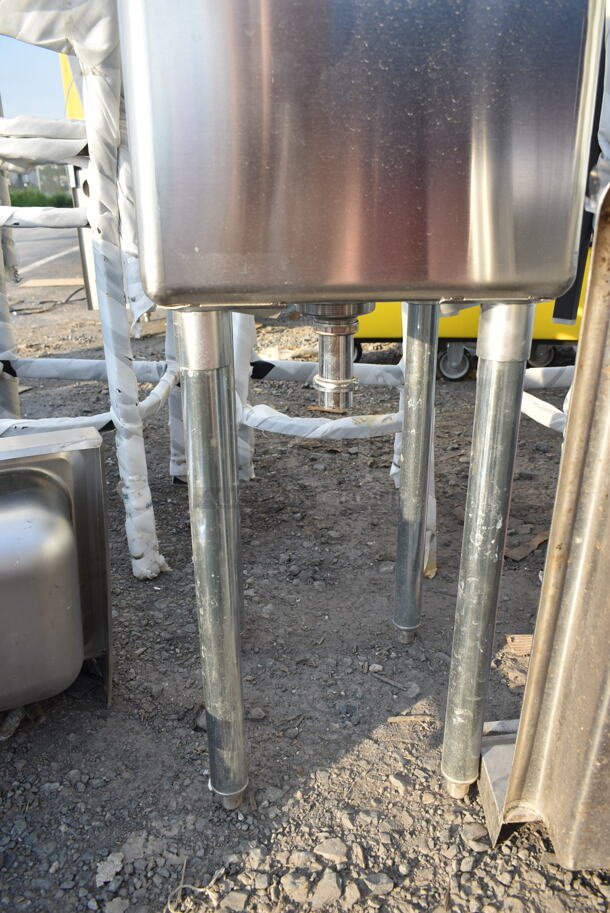 KCS KCSD316-1416-1 Stainless Steel Commercial Single Bay Sink w/ Faucet and Handles.  - Image 5 of 6