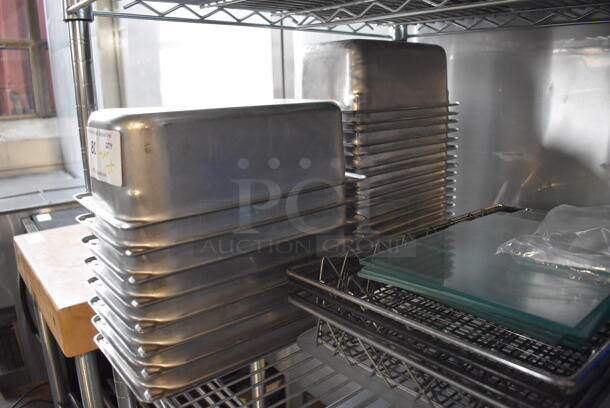 ALL ONE MONEY! Tier Lot of Various Items Including Stainless Steel Drop In Bins, Metal Basket and Creamer Pitchers - Image 6 of 6