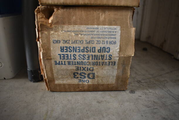3 BRAND NEW IN BOX! Stainless Steel Cup Dispensers. 5x5x23. 3 Times Your Bid! - Image 4 of 4