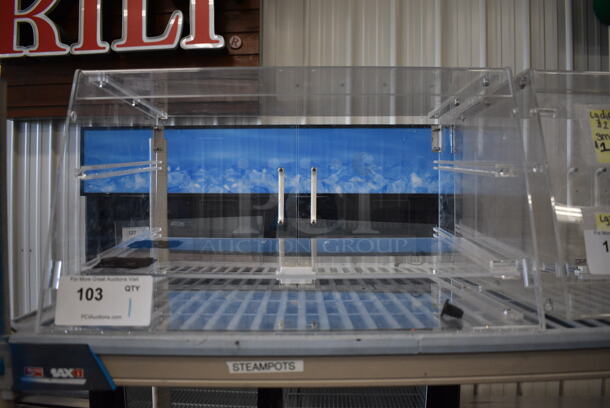 Clear Poly Countertop Dry Display Case Merchandiser. Front Piece Needs To Be Attached. 21x16x12