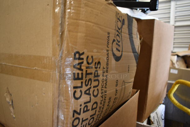 PALLET LOT of 21 BRAND NEW Boxes Including Choice Pizza Wedge Clamshell, CH32DEF Dart ClearPac SafeSeal 32 oz. Tamper-Resistant, Tamper-Evident Hinged Container with Flat Lid - 200/Case, Noble Medium Gloves, Yogurt Cups 6 oz. 21 Times Your Bid! - Image 2 of 10