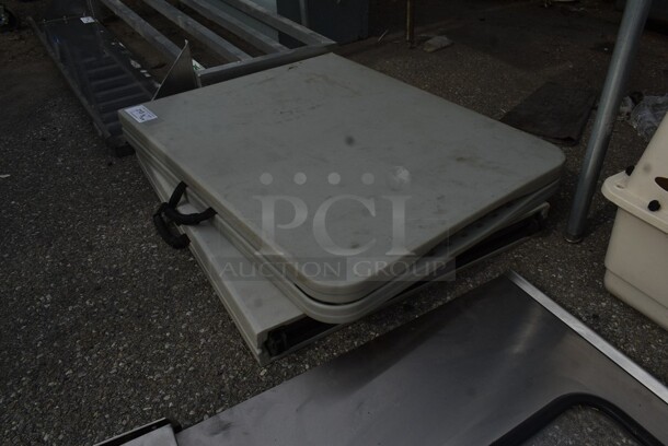 2 Gray Folding Table. 2 Times Your Bid! - Image 2 of 2
